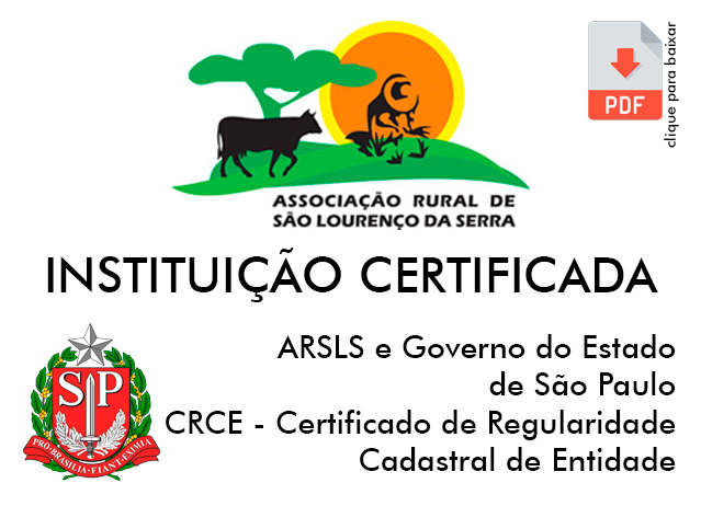 CRCE - Certificado Estadual de Regularidade Cadastral de Entidade para ARSLS